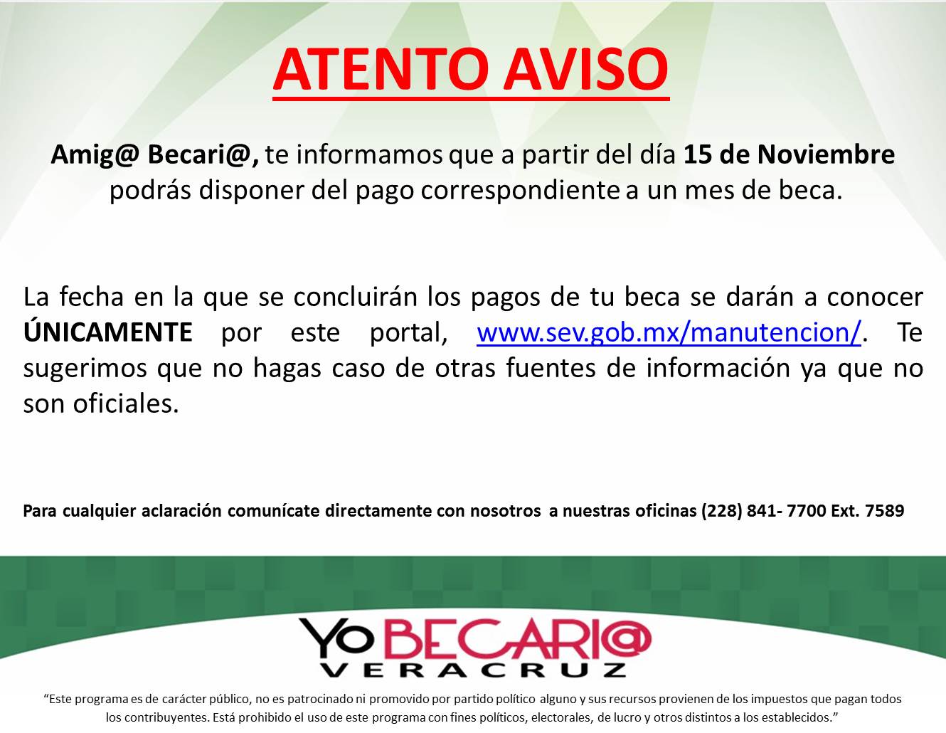 Pago de becas